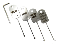 Set of quick picks for English & dimple cylinders
