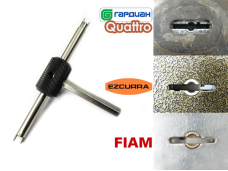 Locksmith key for opening Ezcurra, Fiam, Guardian Quattro lever locks (Italy, Spain, Russia)