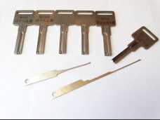 Set of self-impressioning keys 