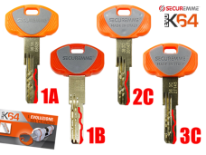 Securemme K64 (Italy) kit of 4 types