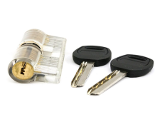 Training lock with perforated dimple profile