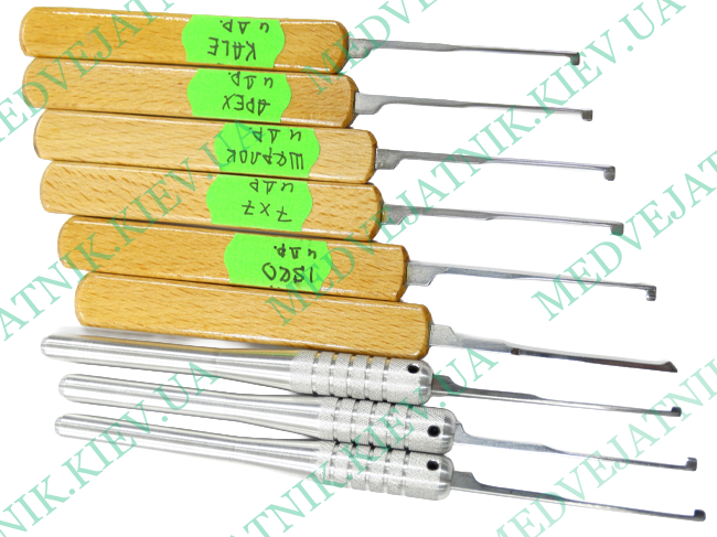 Handmade locksmith hooks 2ND VERSION (9 pcs) Locksmiths tools 7
