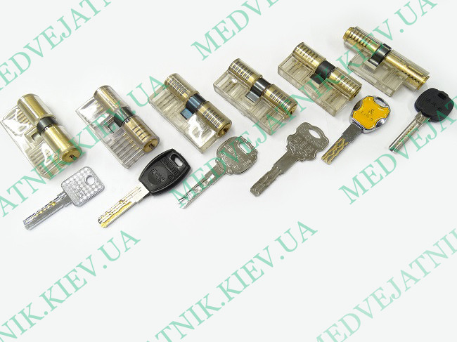 Set of 6 transparent cylinders (Chinese type) Locksmiths tools 3