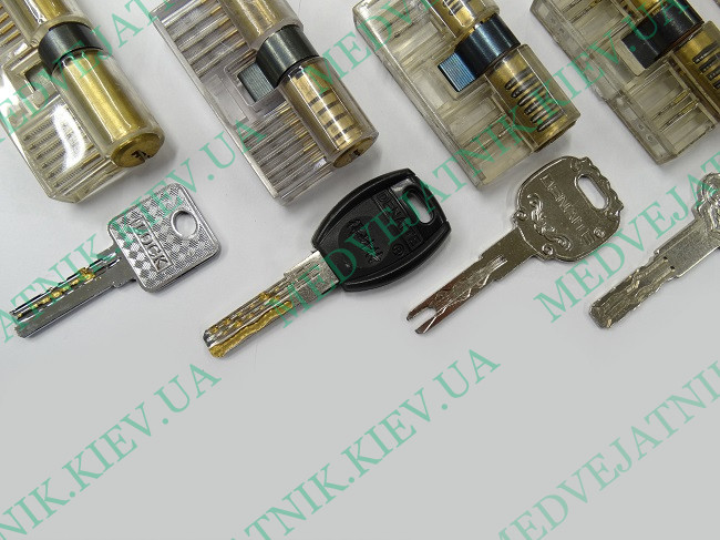 Set of 6 transparent cylinders (Chinese type) Locksmiths tools 1