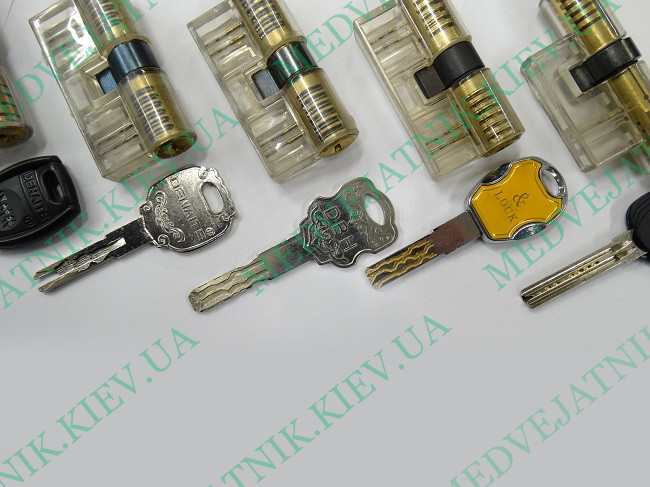 Set of 6 transparent cylinders (Chinese type) Locksmiths tools 2