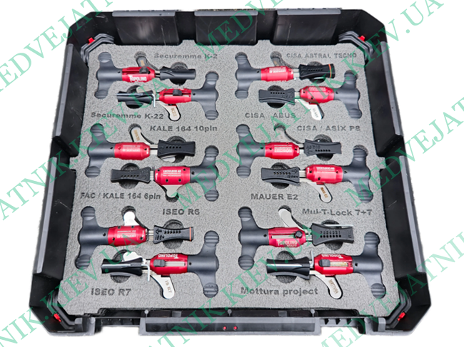 Set of TOPOLINO decoders (24 units) for perfotated dimple cylinder locks Locksmiths tools 2