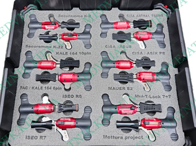 Set of TOPOLINO decoders (24 units) for perfotated dimple cylinder locks Locksmiths tools 1