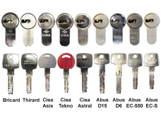 ABUS EC-550/660/750/850 - Abus D6/D10/D15/EC-S - CISA Asix/Astral/Tekno - THIRARD/BRICARD (Germany-France-Italy)