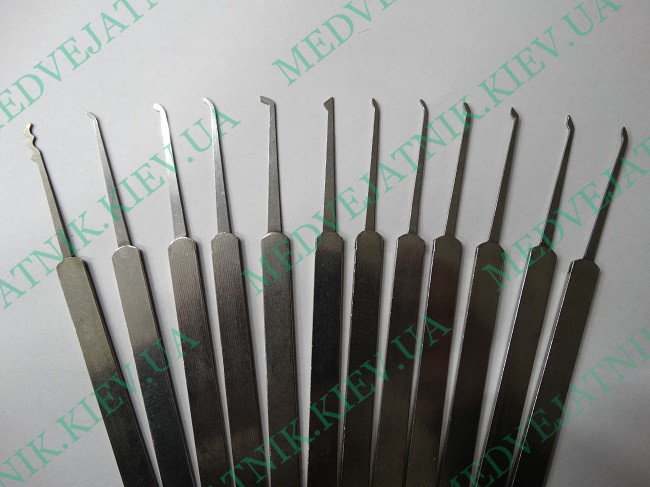 12 lockpicks for Eglish type loks (high quality)