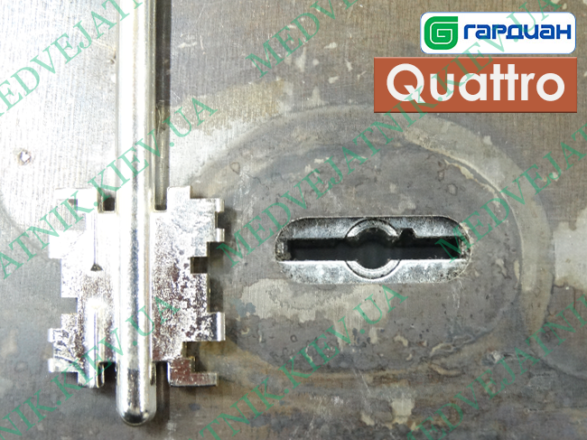 Locksmith key for opening Ezcurra, Fiam, Guardian Quattro lever locks (Italy, Spain, Russia) Locksmiths tools 2