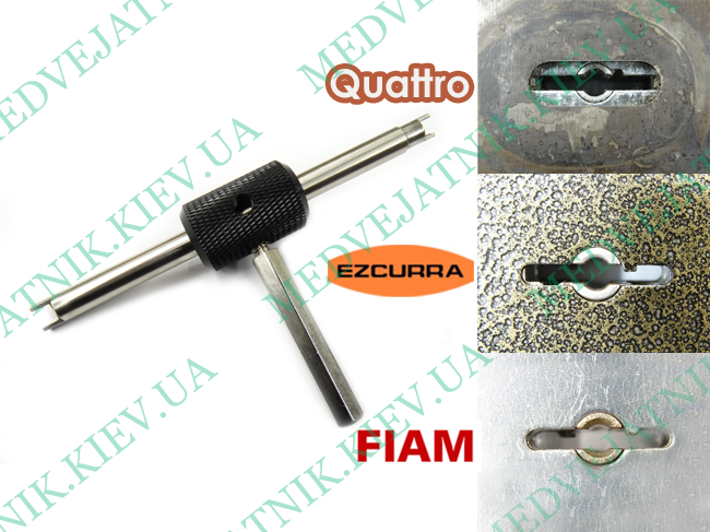 Locksmith key for opening Ezcurra, Fiam, Guardian Quattro lever locks (Italy, Spain, Russia) Locksmiths tools 8